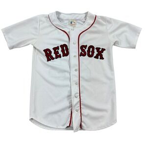 Boston Red Sox Jersey Men's Small White Roger Clemens #21 Ravens Knit Baseball‎